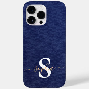 Moderne minimalistische Typografie Namensmonogramm Case-Mate iPhone 14 Pro Max Hülle