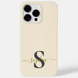 Moderne minimalistische Typografie Namensmonogramm Case-Mate iPhone 14 Pro Max Hülle