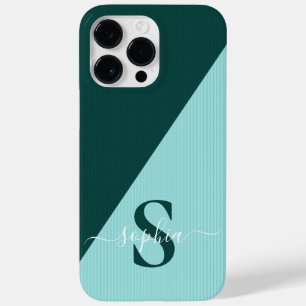 Moderne minimalistische Typografie Namensmonogramm Case-Mate iPhone 14 Pro Max Hülle