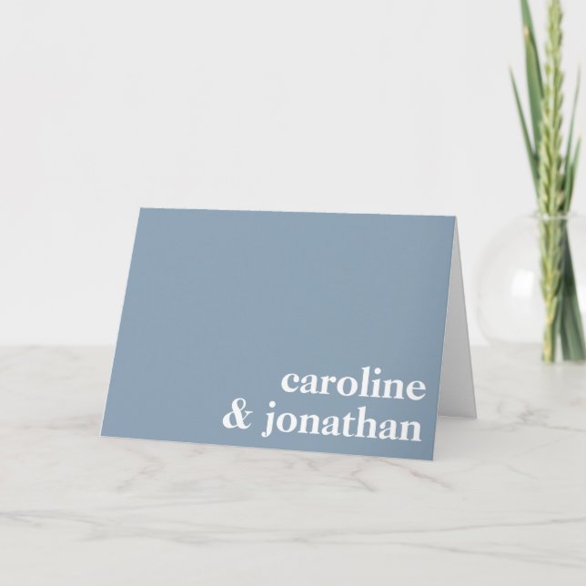 Moderne Minimalistische Typografie - Paare | Blau (Vorderseite)