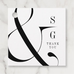 Moderne minimalistische Typografie paart Monogramm Geschenkanhänger