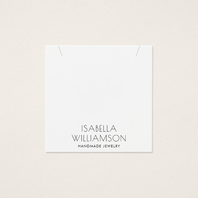 Moderne Minimalistische Typografie-Schmuckkarte (Vorderseite)