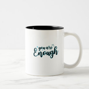 Moderne minimalistische Typografie Selbstliebe-Zit Zweifarbige Tasse