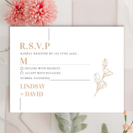 Moderne minimalistische UAWG-Antwortkarte RSVP Karte