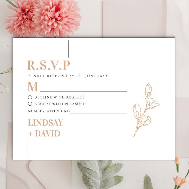 Moderne minimalistische UAWG-Antwortkarte RSVP Karte (Von Creator hochgeladen)