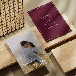 Moderne Minimalistische und elegante Hochzeit in B Save The Date