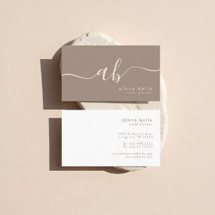 Moderne, Minimalistische und Sophisticated Schrift Visitenkarte