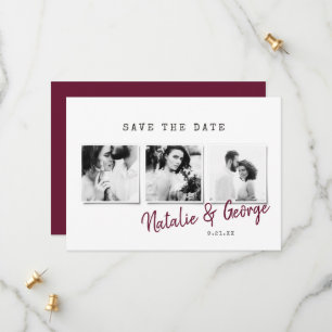 Moderne, minimalistische und stilvolle Hochzeit mi Save The Date