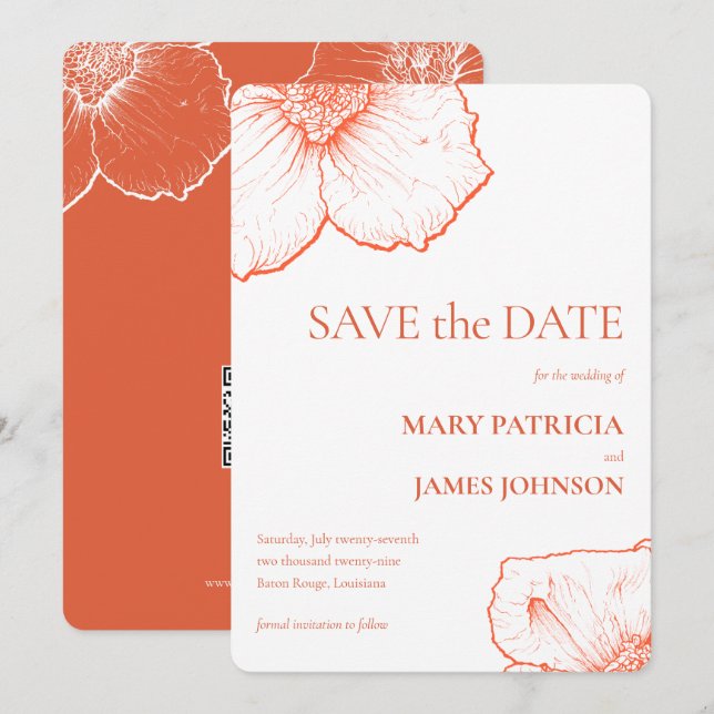 Moderne Minimalistische Verona Sonnenuntergang Hoc Save The Date (Vorne/Hinten)