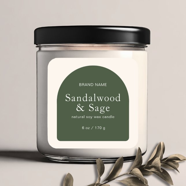 Moderne, minimalistische Verpackung Quadratischer Aufkleber (Von Creator hochgeladen)