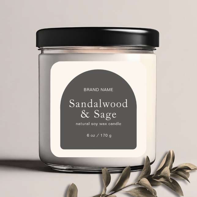 Moderne, minimalistische Verpackung Quadratischer Aufkleber (Von Creator hochgeladen)