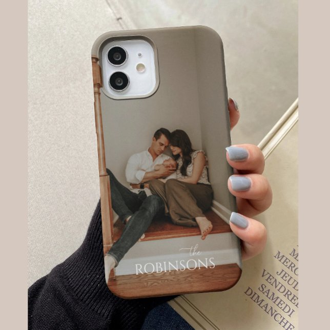 Moderne Minimalistische Vollfamilie Foto Case-Mate iPhone Hülle (Von Creator hochgeladen)