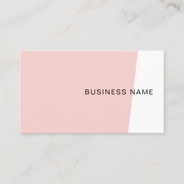 Moderne Minimalistische Vorlage Rosa Rosa Elegant Visitenkarte (Vorderseite)