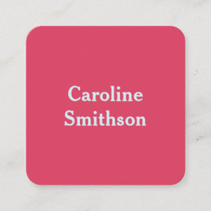 Moderne Minimalistische Vorlage rosa und hellblau Quadratische Visitenkarte