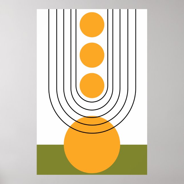 Moderne Minimalistische Wall Art, Earth Tone Poster (Vorne)