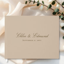 Moderne minimalistische warme beige Hochzeit