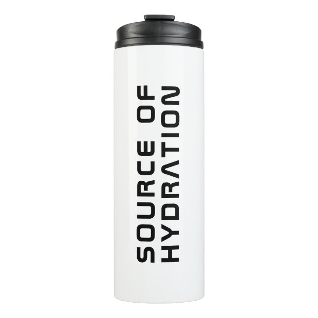 Moderne Minimalistische Wasserquelle Thermosbecher (Vorderseite)