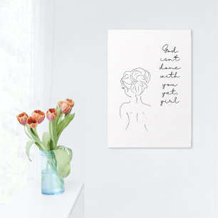 Moderne Minimalistische weibliche Zuhause Akzente  Poster