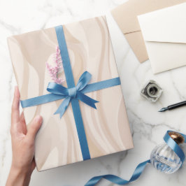 Moderne minimalistische weiche beige abstrakte Fli Geschenkpapier