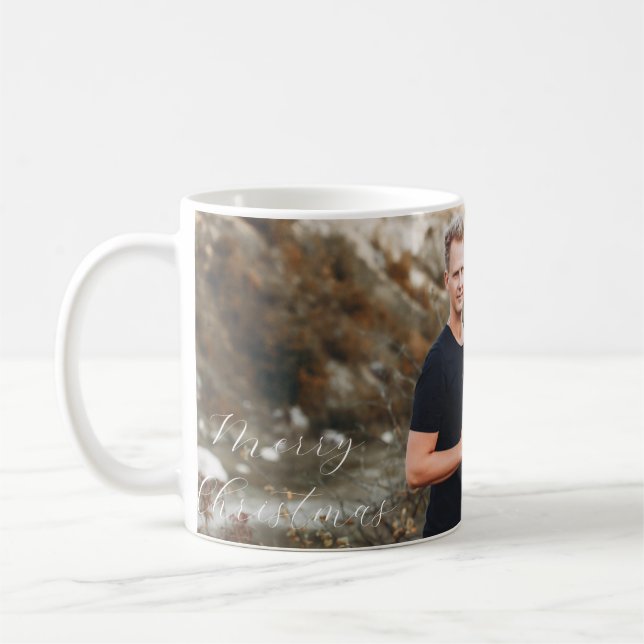 Moderne Minimalistische Weihnachten Kaffeetasse (Links)
