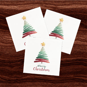 Moderne minimalistische Weihnachtsbaum Serviette