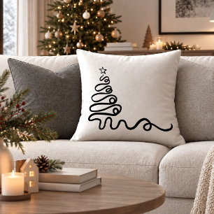 Moderne minimalistische Weihnachtsbaum-Wurfkissen- Kissen