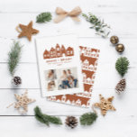Moderne, minimalistische Weihnachtsbaumhäuser 3 Fo Feiertagskarte<br><div class="desc">Modernes minimalistisches skandinavisches Japan inspirierte Terrakotta Häuser stilvoll schlicht 3-Foto-Ferienkarte Design</div>