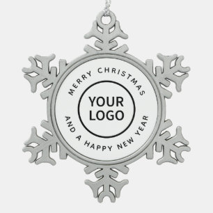 Moderne Minimalistische Weihnachtsdekoration Schneeflocken Zinn-Ornament