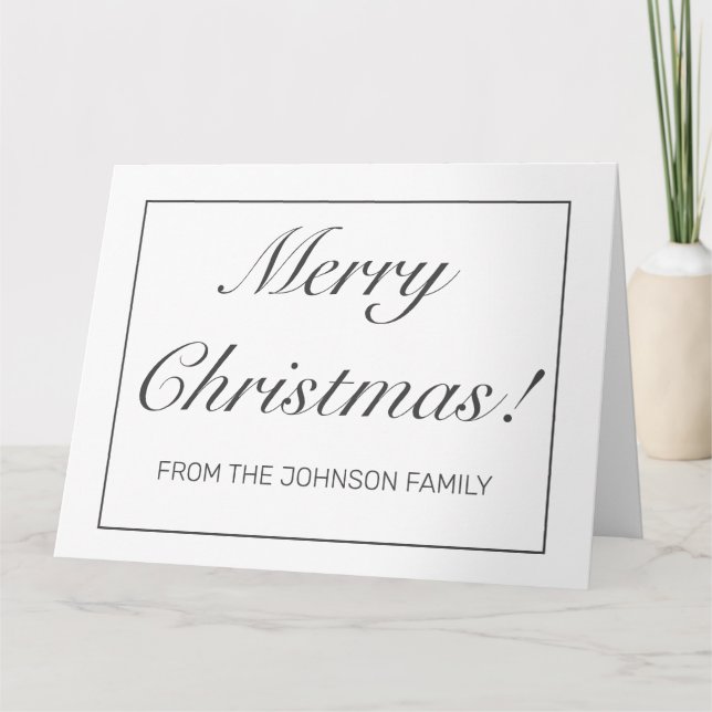 Moderne Minimalistische Weihnachtsfeier Karte (Vorderseite)