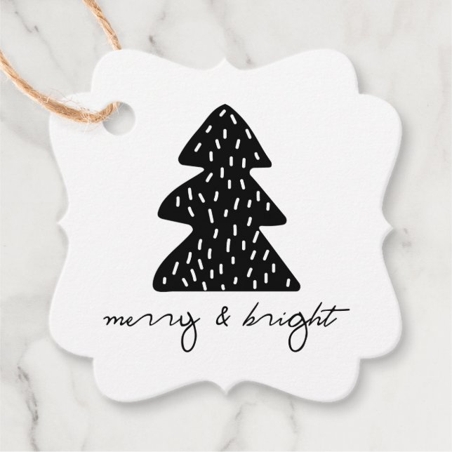 Moderne Minimalistische Weihnachtsfeiertage - Tag Geschenkanhänger (Vorderseite)