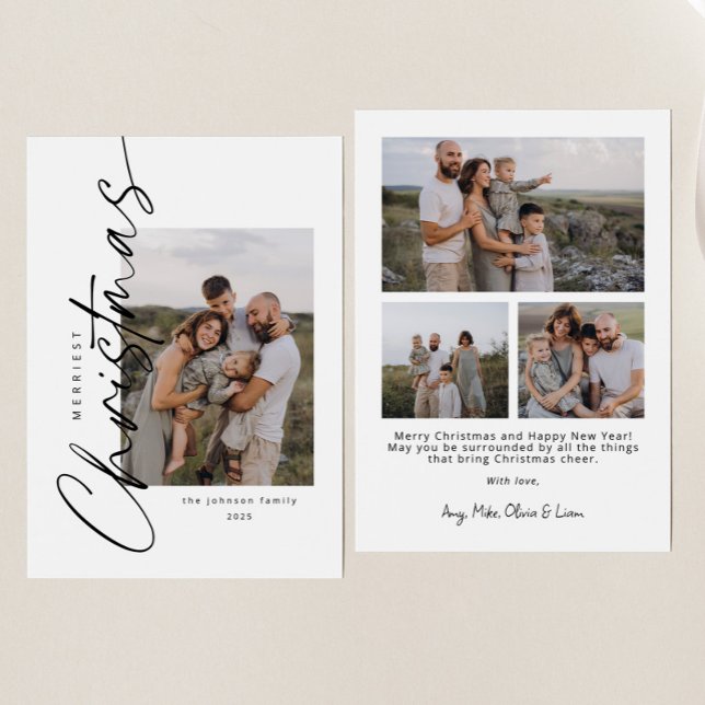 Moderne Minimalistische Weihnachtsschrift Feiertagskarte (Von Creator hochgeladen)