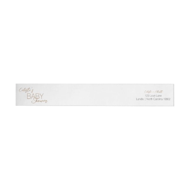 Moderne Minimalistische White Baby Dusche Rücksend (Person)