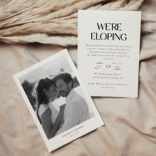 Moderne Minimalistische "Wir heiraten heimlich" Ho Einladung