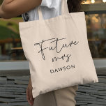 Moderne minimalistische Zukunft Frau personalisier Tragetasche<br><div class="desc">Holen Sie sich coole personalisierbare Brautgeschenke für die Zukunft Frau,  während sie für den großen Tag gewartet.</div>