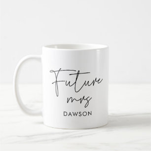 Moderne minimalistische Zukunft Mrs personalisiert Kaffeetasse