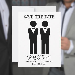 Moderne, Minimalistische zwei Zimmer Save The Date