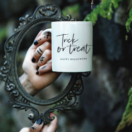 Moderne Minimaltricks und Leckerei | Frohe Hallowe Kaffeetasse