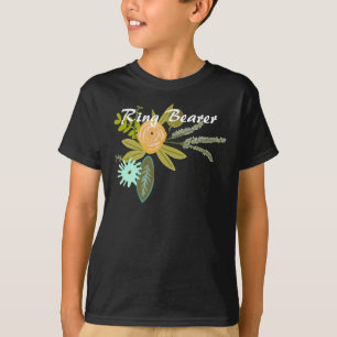 Moderne Mint Damask Hochzeit einladen T-Shirt