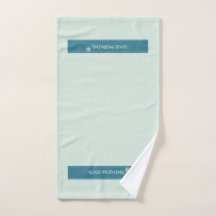 Moderne Mintblaue "Guten Morgen" Minimalistin