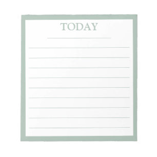 Moderne Mintgrün Rahmen TODAY To-Do-Liste Notizblock