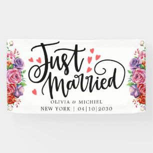 Moderne Mit Herz Frisch Verheiratet Auto Banner