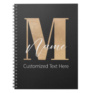 Moderne Mit Monogramm Anfangs-M & Name Personalisi Notizblock