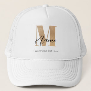Moderne Mit Monogramm Anfangs-M & Name Personalisi Truckerkappe