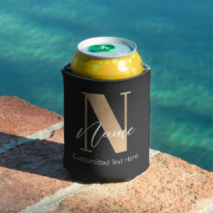 Moderne Mit Monogramm Anfangsnummer und Name Perso Dosenkühler