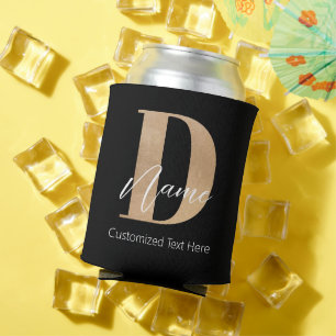 Moderne Mit Monogramm D & Name Personalisiert Dosenkühler