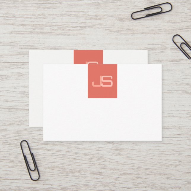 Moderne, Mit Monogramm Elegant-Vorlage Visitenkarte (Vorderseite/Rückseite Beispiel)