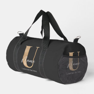 Moderne Mit Monogramm erste U & Name Personalisier Duffle Bag