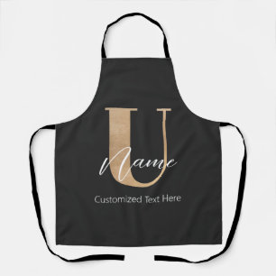 Moderne Mit Monogramm erste U & Name Personalisier Schürze