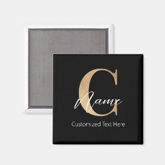 Moderne Mit Monogramm Erstklassigkeit Magnet