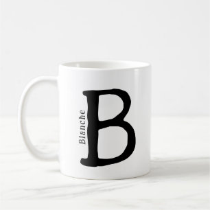 Moderne Mit Monogramm Erstklassigkeit & Name Kaffe Kaffeetasse